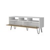 53.9" Particle Board 5-Shelf TV Stand with 2 Doors and Open Storage for Living Room and Bedroom - 4 of 4