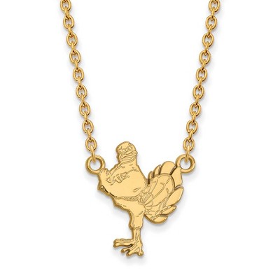 Black Bow Jewelry 10k Yellow Gold Virginia Tech Hokies NCAA Necklace 18 Inch