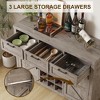 Whizmax Wine Bar Cabinet, Coffee Bar Cabinet with Wine Rack & Glass Holder - 4 of 4