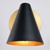 Vaxcel Pryce 1 - Light Sconce in  Matte Black/Satin Brass - 3 of 4