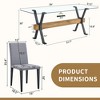 11-Piece Dining Set with Glass Table and 10 Armless Chairs - 4 of 4