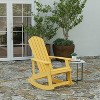Merrick Lane All-Weather Polyresin Adirondack Rocking Chair with Vertical Slats - 2 of 4