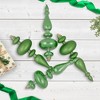 Northlight Commercial Size 2-Finish Christmas Finial Shatterproof Ornaments - Green -12" - 4ct - 2 of 4