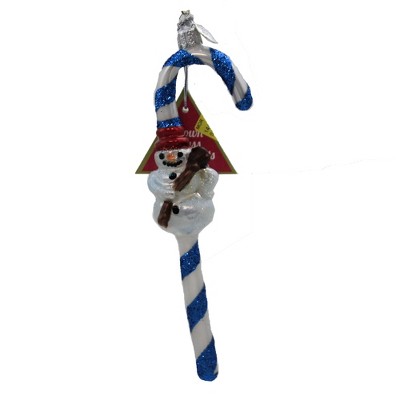 Morawski 7.0" Snowman Candy Cane Ornament Christmas Stripe Sweet  -  Tree Ornaments