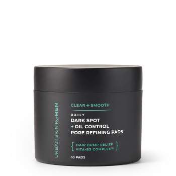 Urban Skin Rx Men's Daily Dark Spot + Oil Control Pore Refining Pads - 50ct