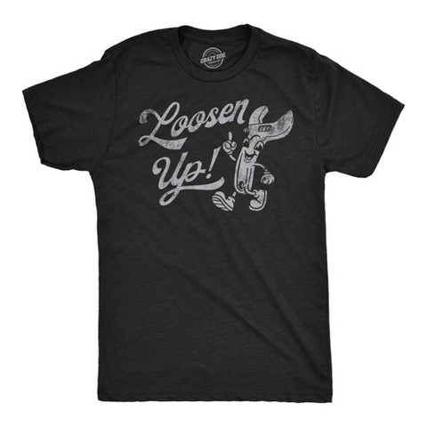 Мужские футболки Crazy Dog T-Shirts, Inc. Mens Funny T Shirts Loosen Up Sarcastic Tool Graphic Tee for Men - Crazy Dog Men's T Shirt For Mechanic Handyman Black XXL