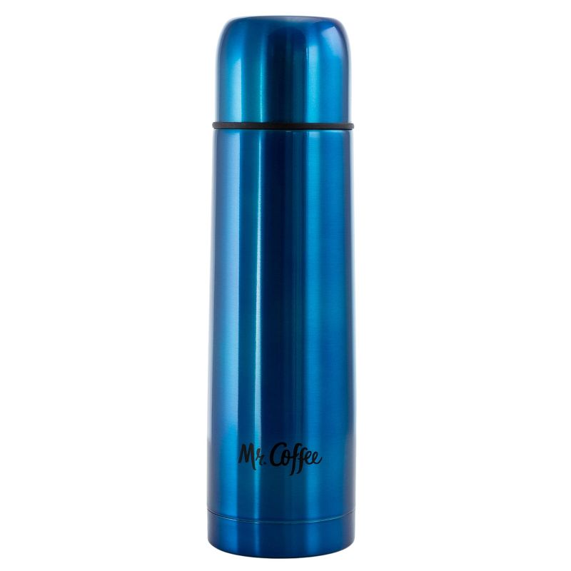 Mr. Coffee Javelin 15.5 Ounce Stainless Steel Double Wall Thermal Travel Bottle in Blue, 1 of 6