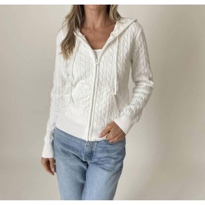 Women's Francis Cable Knit Zip up Hoodie - SIX/FIFTY - 1 of 3