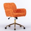 Anybear Adjustable Swivel Office Chair, Artificial Rabbit Hair Home Office Chair With Golden Metal Base - 4 of 4