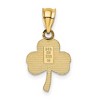 Black Bow Jewelry 14k Yellow Gold Three Leaf Clover Pendant, 12mm (7/16 inch) - 3 of 4