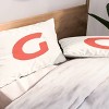 Deny Designs King April Lane Art Block Red Monogram G Microfiber Printed Pillow Sham - 2 of 3