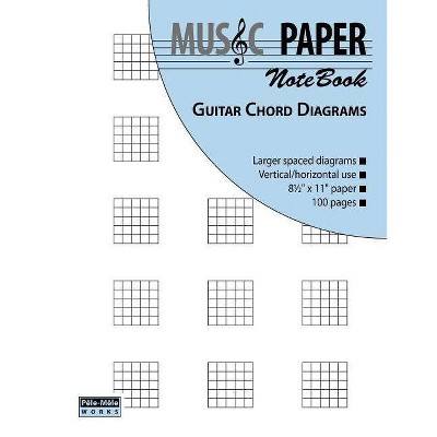 MUSIC PAPER NoteBook - Guitar Chord Diagrams - by  Ashkan Mashhour (Paperback)