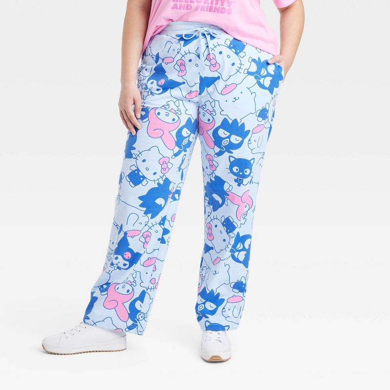 Women's Hello Kitty and Friends Graphic Pants - Blue, 1 of 4