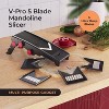 MuellerLiving Mandoline Slicer for Kitchen, Adjustable Vegetable Chopper, Fruit, Cheese Grater, Potato Chips Slicer - Black - 3 of 4