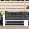 vidaXL 3 Pcs Anthracite Fabric Pallet Cushions - Outdoor Lounge Cushions with Hollow Fiber Filling - Size 47.2" x 31.5" x 4.7” - 2 of 4