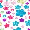 Wrapables Acrylic Self Adhesive Crystal Rhinestone Gem Stickers, Flowers Pink Blue Green - 2 of 2