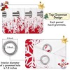 Merry Christmas Window Curtains, White Snowflakes Christmas Red Velvet Curtains Set of 2 Panels for Bedroom Living Room Kitchen Decor - 3 of 4