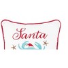 C&F Home 10" x 10" Beach Coastal Theme "Santa Claws" Crab in Santa Hat Embroidered Small/Petite Accent Throw Pillow - 2 of 4