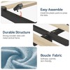 Bed Frame, Faux Fur Upholstered Bed Frame with Storage Headboard, 2 Rolling Drawers, Noise Free Bedframe with Sturdy Wooden Slats Supports - 4 of 4