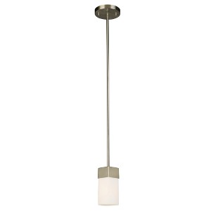 EGLO Ciara Springs Mini Pendant Silver/White: Modern Glass Ceiling Fixture, ETL Listed, 60W E26 - 1 of 4