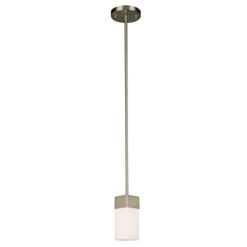 EGLO Ciara Springs Mini Pendant Silver/White: Modern Glass Ceiling Fixture, ETL Listed, 60W E26 - image 1 of 4