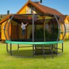Aukfa Pumpkin Trampoline with Enclosure Net & Basketball Hoop,Outdoor Trampoline Set with Safety Net, Ladder, Balance Bar - 3 of 4