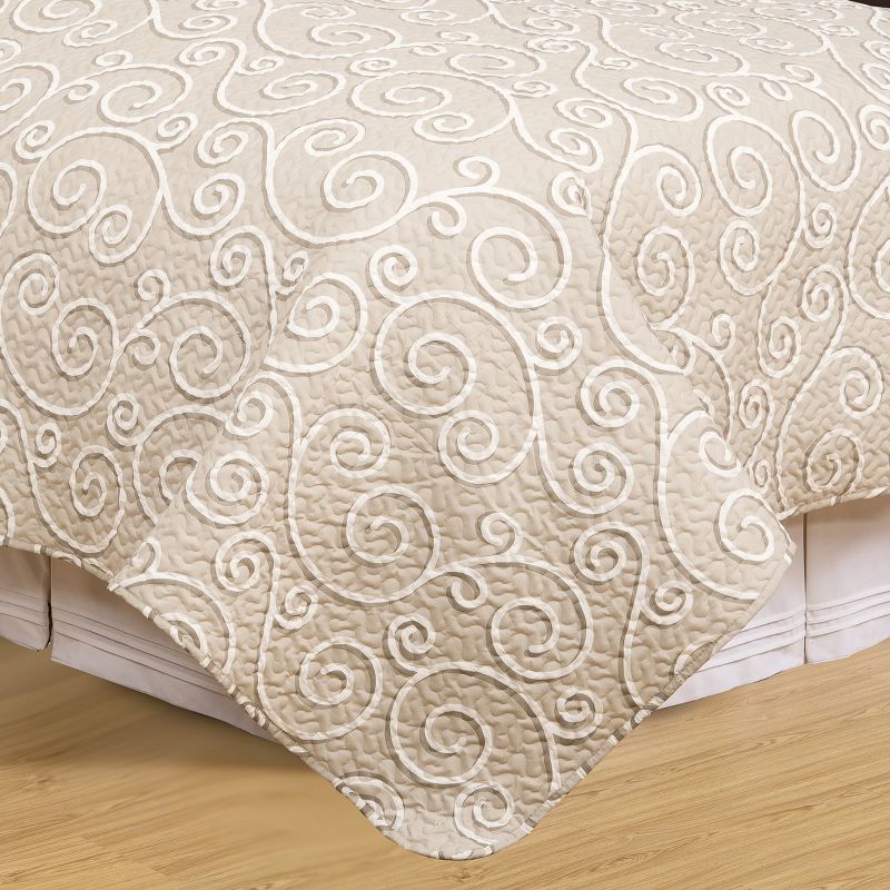 C&F Home Elmont Contemporary Scroll Quilt Set - Reversible and Machine Washable, 4 of 7