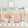 Floor Bed Frame, Metal Platform Bed with Safety Guardrails & Desk and Storage Shelves, Playhouse Bed Frame for Bedroom Playroom - 2 of 4