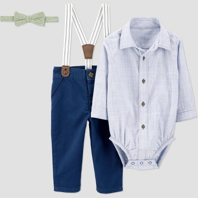 Carter's Just One You® Baby Suspender Top & Bottom Set - Navy Blue