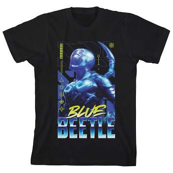 Blue Beetle Shining Armor Junior's Black Short Sleeve Crew Neck Tee
