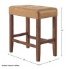 Alaterre Furniture Madison 25-Inch Bar Stool with Faux Leather Seat - Counter Height Stool for Kitchen Island or Bar - Backless Barstools - 4 of 4