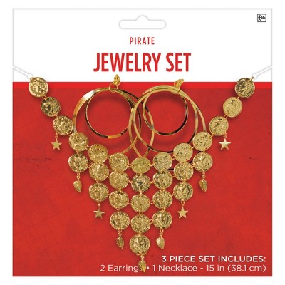 Adult Gold Coin Jewelry Set Accessory Halloween Costume