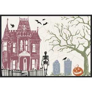 Amanti Art Haunted House I Color by Anne Tavoletti Canvas Wall Art Print Framed 33-in. x 23-in. - 1 of 4