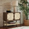 Withania 2 Door Cabinet - Threshold™: Vintage Woven Accent, Wood Composite, Anti-Tip - image 2 of 4