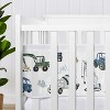 Sweet Jojo Designs Boy BreathableBaby Breathable Mesh Crib Liner Construction Truck Green Blue White - 4 of 4