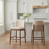 Christopher Knight Home Drea Modern Rubberwood Upholstered Counter Stools (Set of 2) - 2 of 4