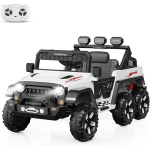 24V Electric Vehicle Battery Powered 6 EVA Wheels with Remote Control, 3 Adjustable Speeds - 1 of 4