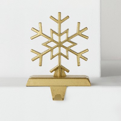 Geo Snowflake Christmas Stocking Holder Gold - Wondershop™