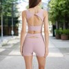Anna-Kaci Active Women's Square Neck Cropped Sports Tank Top with Wide Shoulder Straps - 2 of 4