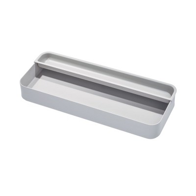 iDesign Stackable Drawer Organizer with Removable Tray – ECO Kitchen Collection – Gray