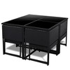 vidaXL Outdoor Dining Set Black Powder-coated steel frame 8-seater - 4 of 4