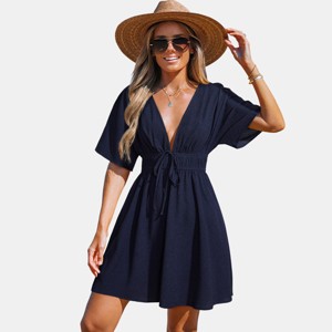 Andros Blue Cover-Up Mini Dress