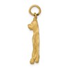 Black Bow Jewelry 14k Yellow Gold 2D Satin and Diamond Cut Boxer Pendant - 2 of 4