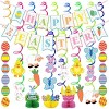 Joyfy 31 PCS Easter Decorations Egg Bunny Foil Swirl Party Hanging Decoration huge Value Kit for Easter and Themed Party Decoration - 2 of 4