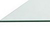 HomeRoots 60" Clear and Gold Glass and Metal Cross Leg Base Square Dining Table - 4 of 4