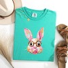 Bunny Face Textured Paint - Women's Garment Dyed Graphic T-Shirt - 2 of 4