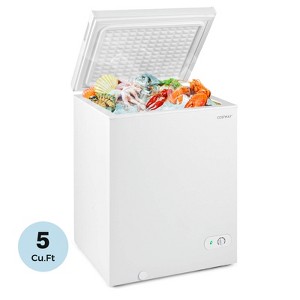 Costway 5 Cu.Ft Compact Chest Freezer with 7-Gear Adjustable Temperature for Home, - 1 of 4