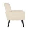 Cesicia White Accent Chair Teddy Fabric Ergonomics Living Room Chair Bedroom Chair Home Chair - 2 of 4
