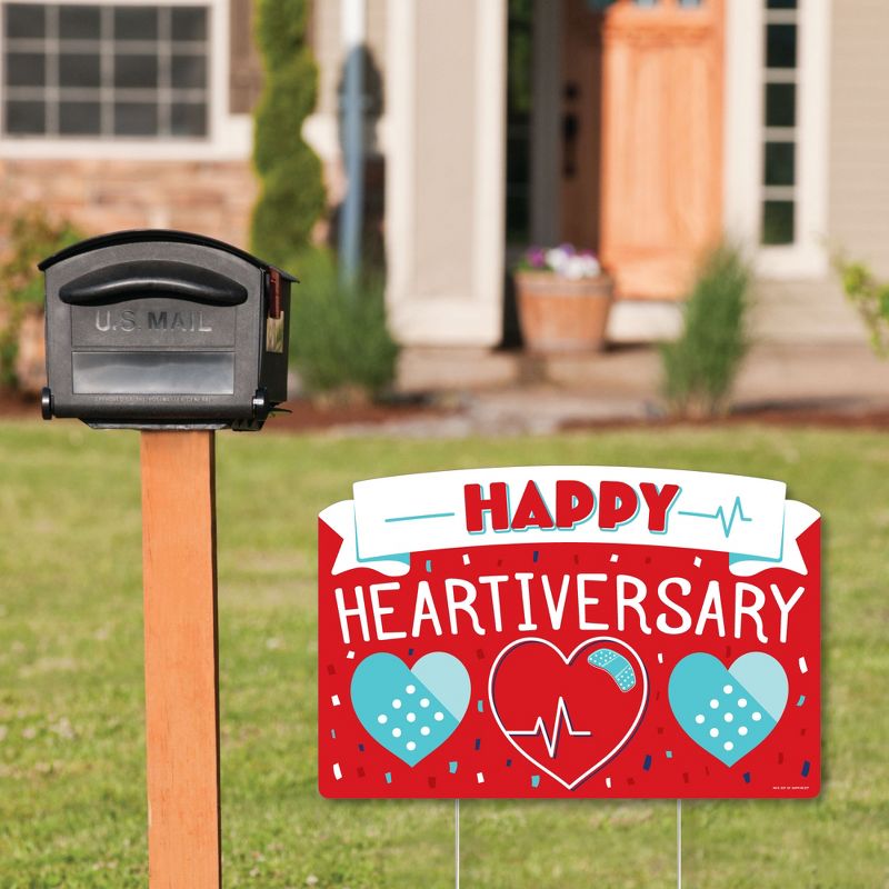 Big Dot of Happiness Happy Heartiversary - CHD Awareness Yard Sign Lawn Decorations - Party Yardy Sign, 6 of 10