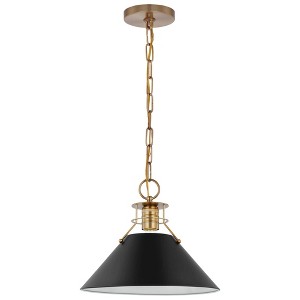 Nuvo Lighting Outpost 1 - Light Pendant in  Matte Black/Burnished Brass - 1 of 1